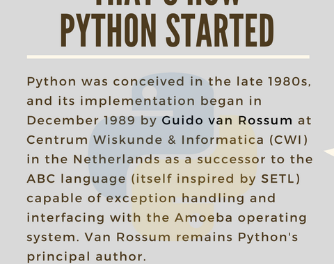 Thats how Python started